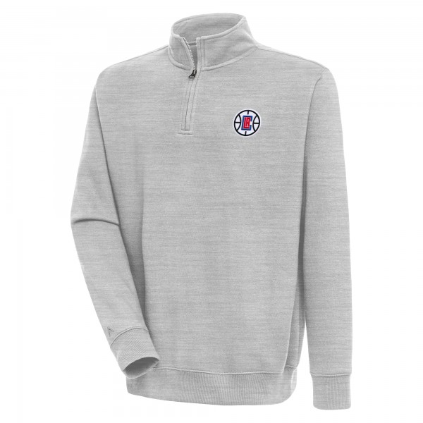 Кофта на короткой молнии LA Clippers Antigua Victory - Heather Gray