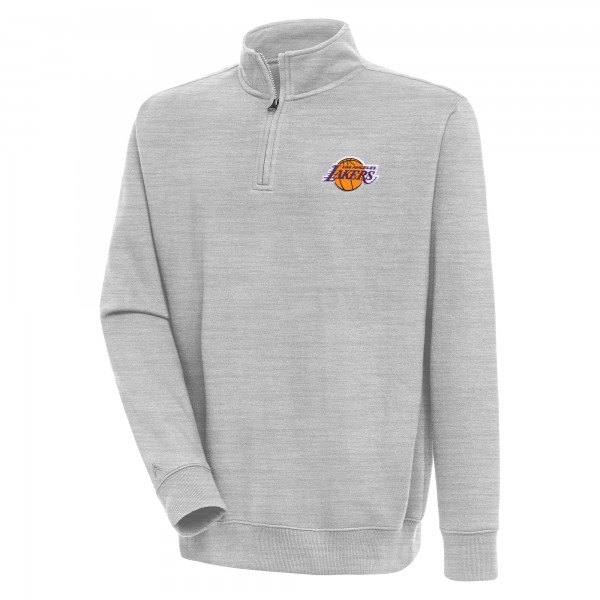 Кофта на короткой молнии Los Angeles Lakers Antigua Victory - Heather Gray
