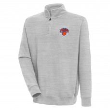 Кофта на короткой молнии New York Knicks Antigua Victory - Heather Gray