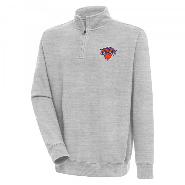 Кофта на короткой молнии New York Knicks Antigua Victory - Heather Gray