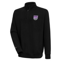 Кофта на короткой молнии Sacramento Kings Antigua Victory - Black