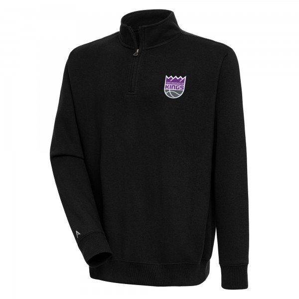 Кофта на короткой молнии Sacramento Kings Antigua Victory - Black