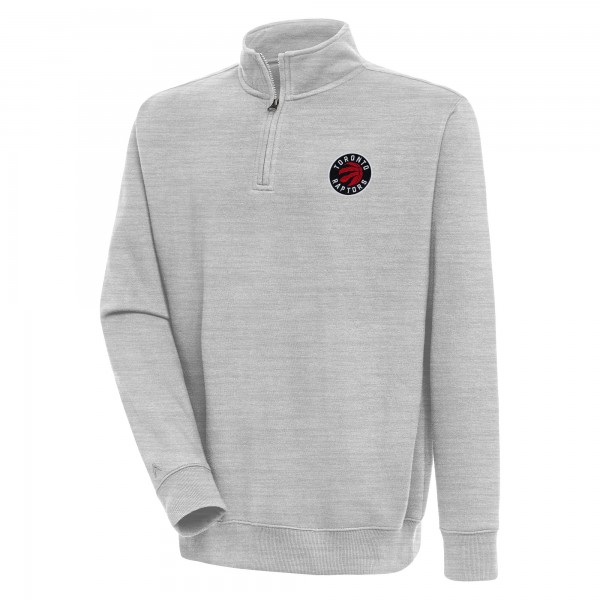 Кофта на короткой молнии Toronto Raptors Antigua Victory - Heather Gray