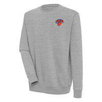 Свитшот New York Knicks Antigua Heather Gray Victory Pullover