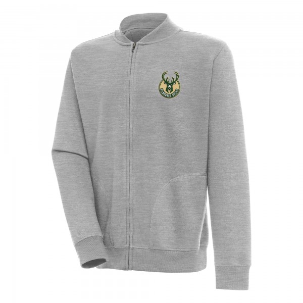 Кофта на молнии Milwaukee Bucks Antigua Victory - Heather Gray