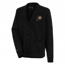 Indiana Pacers Antigua Victory Button-Up Cardigan - Black