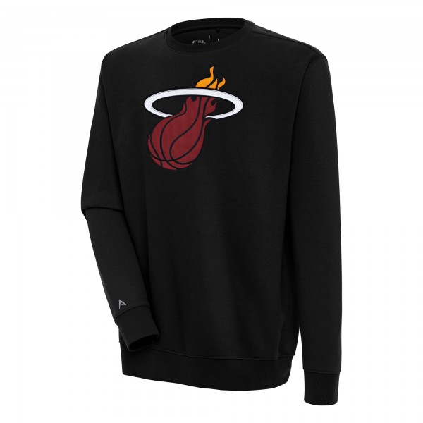 Miami Heat Antigua Black Victory Pullover Sweatshirt