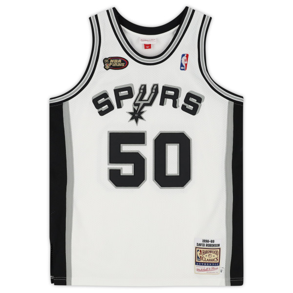 Джерси с автографом David Robinson San Antonio Spurs Fanatics Authentic White Mitchell & Ness 1988-89 Authentic