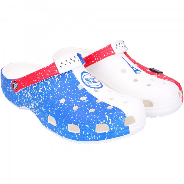 Detroit Pistons Fanatics Authentic Team-Issued White and Blue Crocs
