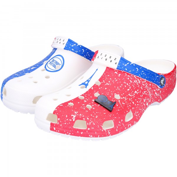 Detroit Pistons Fanatics Authentic Team-Issued White and Blue Crocs