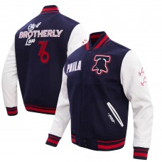 Куртка на молнии Philadelphia 76ers Pro Standard 2023/24 City Edition Varsity - Navy