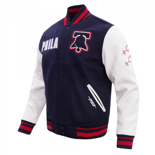 Куртка на молнии Philadelphia 76ers Pro Standard 2023/24 City Edition Varsity - Navy
