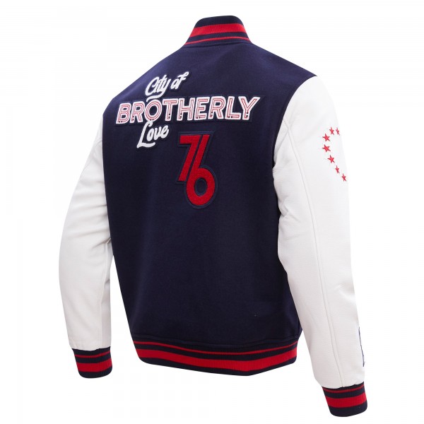 Куртка на молнии Philadelphia 76ers Pro Standard 2023/24 City Edition Varsity - Navy
