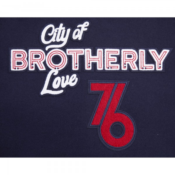 Куртка на молнии Philadelphia 76ers Pro Standard 2023/24 City Edition Varsity - Navy
