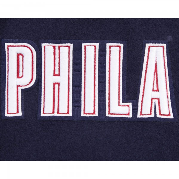 Куртка на молнии Philadelphia 76ers Pro Standard 2023/24 City Edition Varsity - Navy