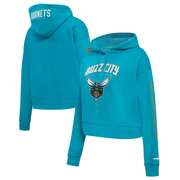 Женская толстовка Charlotte Hornets Pro Standard Teal 2023/24 City Edition Cropped
