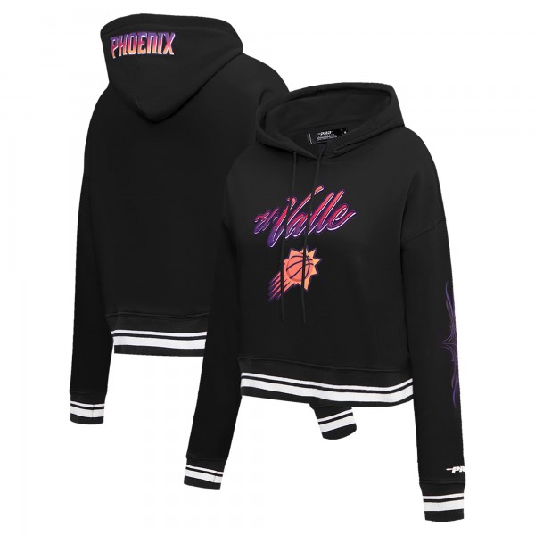 WoPhoenix Suns Pro Standard Black 2023/24 City Edition Cropped Pullover Hoodie