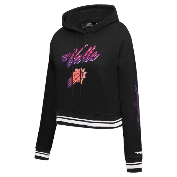 WoPhoenix Suns Pro Standard Black 2023/24 City Edition Cropped Pullover Hoodie