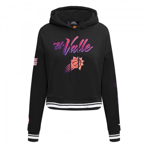 WoPhoenix Suns Pro Standard Black 2023/24 City Edition Cropped Pullover Hoodie