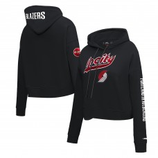 WoPortland Trail Blazers Pro Standard Black 2023/24 City Edition Cropped Pullover Hoodie