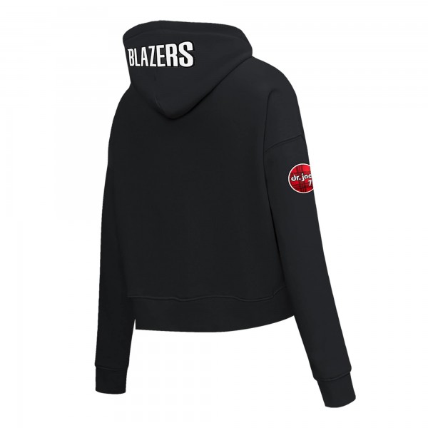 WoPortland Trail Blazers Pro Standard Black 2023/24 City Edition Cropped Pullover Hoodie