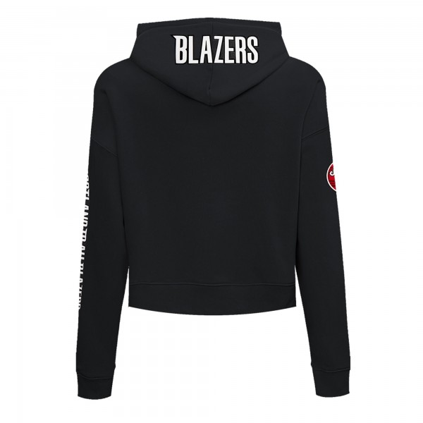 WoPortland Trail Blazers Pro Standard Black 2023/24 City Edition Cropped Pullover Hoodie