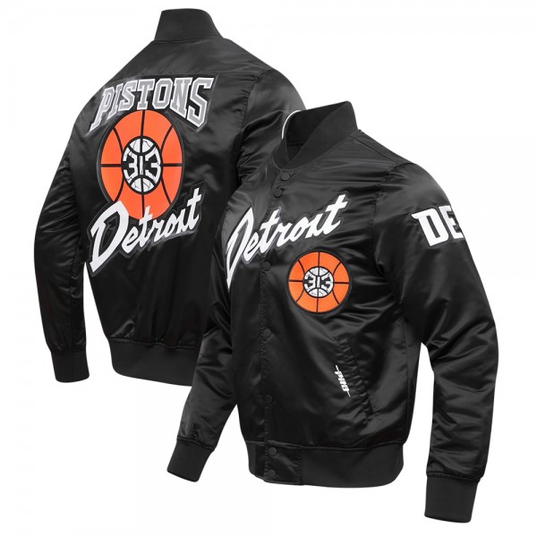 Куртка на кнопках Detroit Pistons Pro Standard 2023/24 City Edition Satin - Black