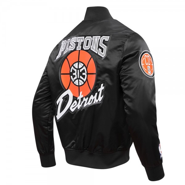 Куртка на кнопках Detroit Pistons Pro Standard 2023/24 City Edition Satin - Black