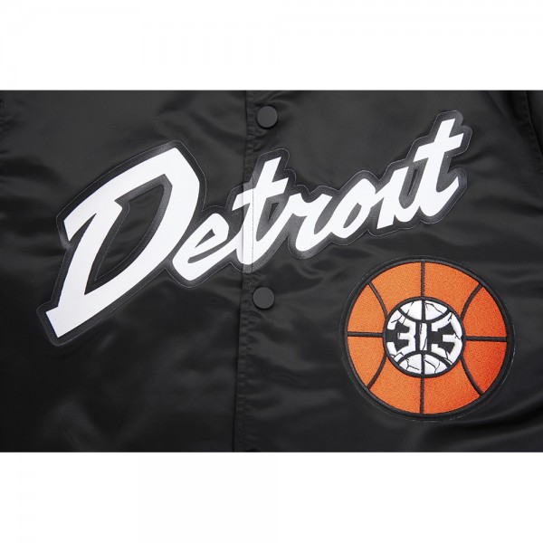 Куртка на кнопках Detroit Pistons Pro Standard 2023/24 City Edition Satin - Black