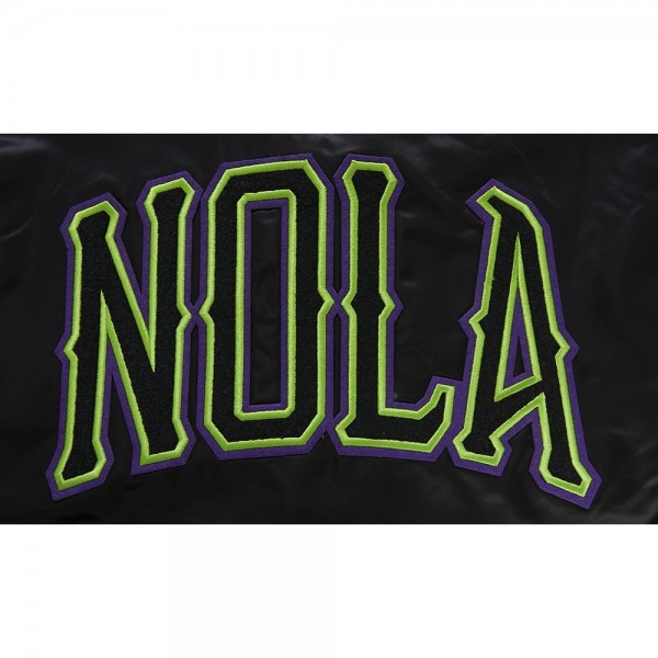 Куртка на кнопках New Orleans Pelicans Pro Standard 2023/24 City Edition Satin - Black