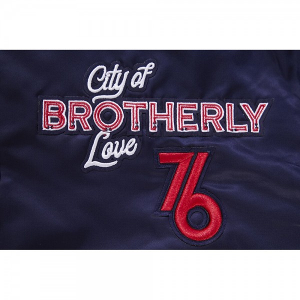 Куртка на кнопках Philadelphia 76ers Pro Standard 2023/24 City Edition Satin - Navy