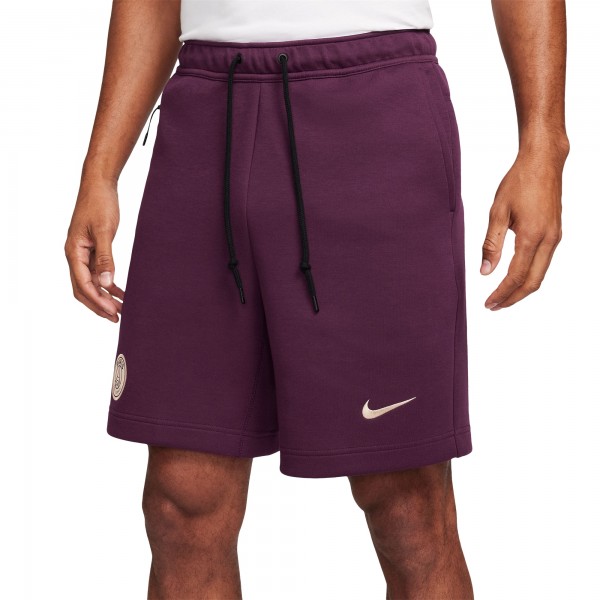 Шорты Paris Saint-Germain Nike 2024/25 Tech Fleece - Burgundy