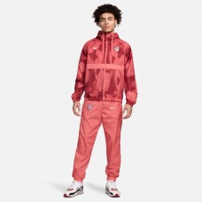 USMNT Nike 2024 Raglan Full-Zip Hoodie Track Suit - Pink