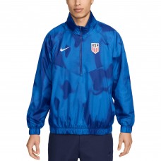 USMNT Nike Windrunner Anorak Half-Zip Jacket - Royal