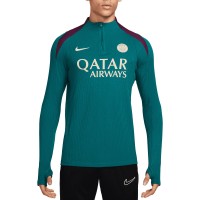 Кофта на короткой молнии Paris Saint-Germain Nike 2024/25 Advance Strike Drill Performance - Teal