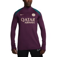 Кофта на короткой молнии Paris Saint-Germain Nike 2024/25 Strike Drill Performance - Burgundy