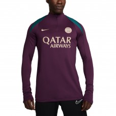 Кофта на короткой молнии Paris Saint-Germain Nike 2024/25 Strike Drill Performance - Burgundy
