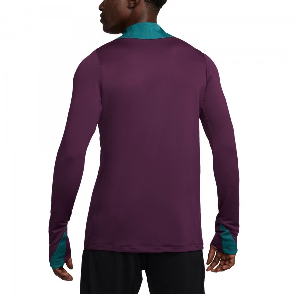 Кофта на короткой молнии Paris Saint-Germain Nike 2024/25 Strike Drill Performance - Burgundy