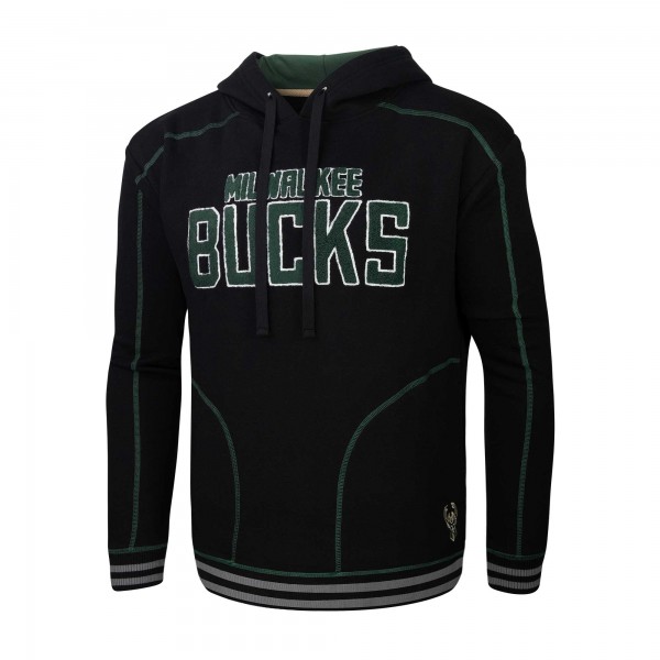 Milwaukee Bucks Stadium Essentials Black Baseline Pullover Hoodie