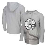 Толстовка Футболка Brooklyn Nets Stadium Essentials Atrium Raglan Long Sleeve - Heather Gray