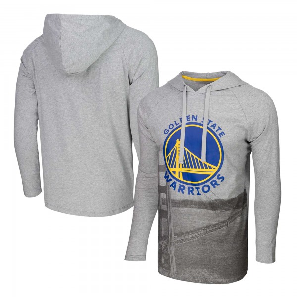 Футболка Golden State Warriors Stadium Essentials Atrium Raglan Long Sleeve Hoodie - Heather Gray