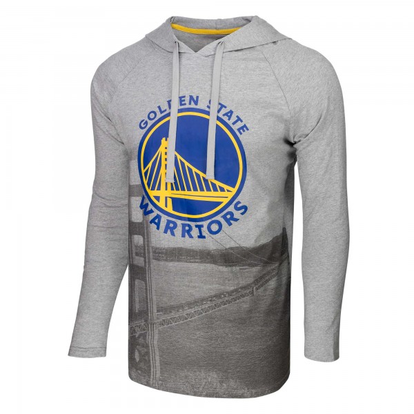 Футболка Golden State Warriors Stadium Essentials Atrium Raglan Long Sleeve Hoodie - Heather Gray