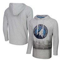 Футболка с длинным рукавом с капюшоном Minnesota Timberwolves Stadium Essentials Atrium Raglan - Heather Gray