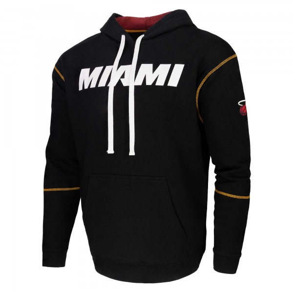 Unisex Stadium Essentials Miami Heat Black Monument Pullover Hoodie