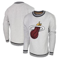 Miami Heat Stadium Essentials Heather Gray Club Level Pullover Sweatshirt