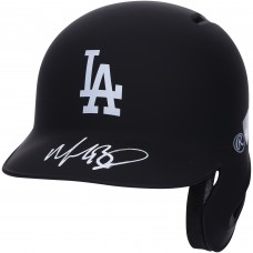 Mookie Betts Los Angeles Dodgers Autographed Fanatics Authentic Black Matte Rawlings Mini Batting Helmet
