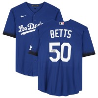 Mookie Betts Los Angeles Dodgers Autographed Fanatics Authentic Nike City Connect Replica Jersey