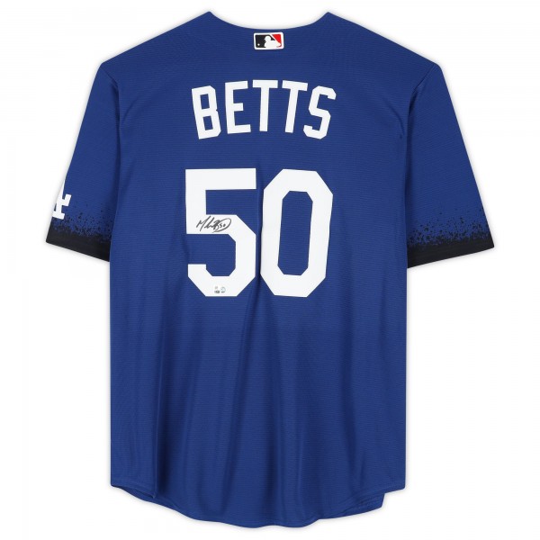Mookie Betts Los Angeles Dodgers Autographed Fanatics Authentic Nike City Connect Replica Jersey