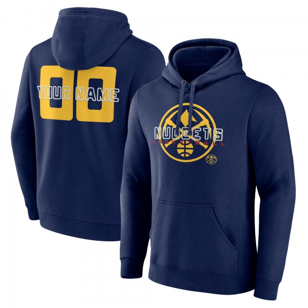 Толстовка Denver Nuggets Navy Stellar Personalized Name & Number
