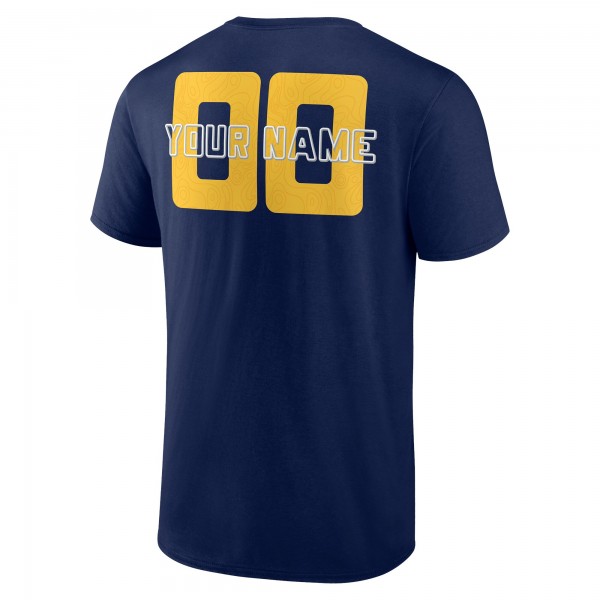 Denver Nuggets Navy Stellar Personalized Name & Number T-Shirt